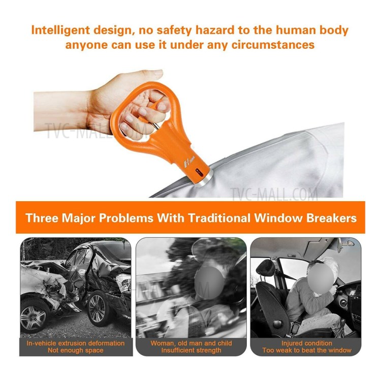 Car Vehicle Emergency Safety Hammer Window Breaker Life-Saving Escape Tool-2