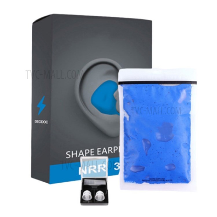 Noise Canceling Moldable Soft Silicone Earplugs for Sleeping Traveling Working Studying - Blue-1