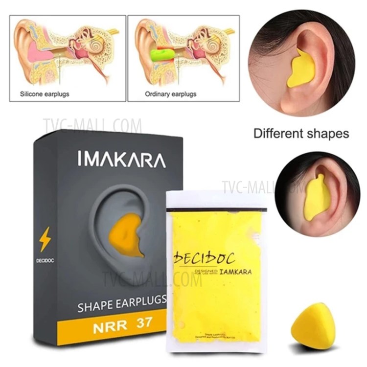 Noise Canceling Moldable Soft Silicone Earplugs for Sleeping Traveling Working Studying - Blue-3
