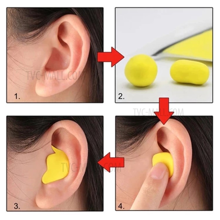 Noise Canceling Moldable Soft Silicone Earplugs for Sleeping Traveling Working Studying - Blue-6