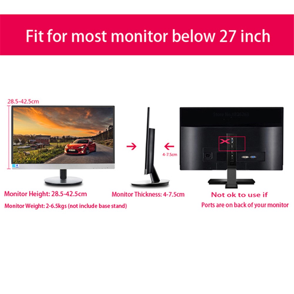 NB FP-1 Extension Adapter Support Bar Holder for 17-27 inch Non Vesa Monitor Desk Stand-10