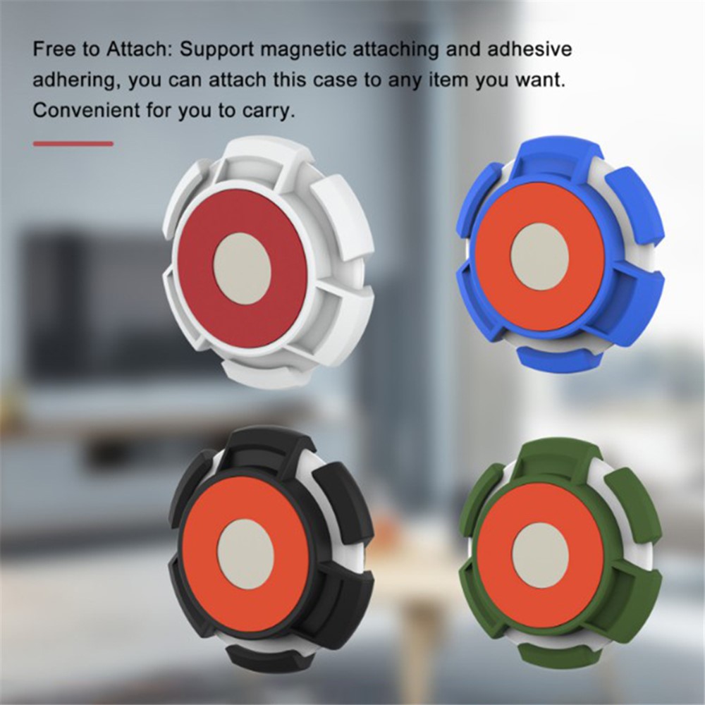 TPU Protective Magnetic Attaching and Adhesive Adhering Cover for Airtags - Black-5
