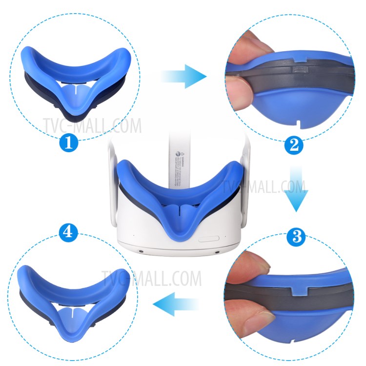 PU Sponge Headband Cushion Head Strap Soft Pad for Oculus Quest 2 VR Headset-5