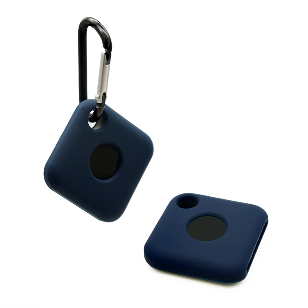 Soft Silicone Protective Case Cover with Buckle for Tile Pro Bluetooth Locator - Dark Blue-1