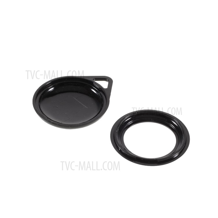For Apple AirTag Tracker Case PC+PU Protective Sleeve Cover Keychain Holder - Black-6