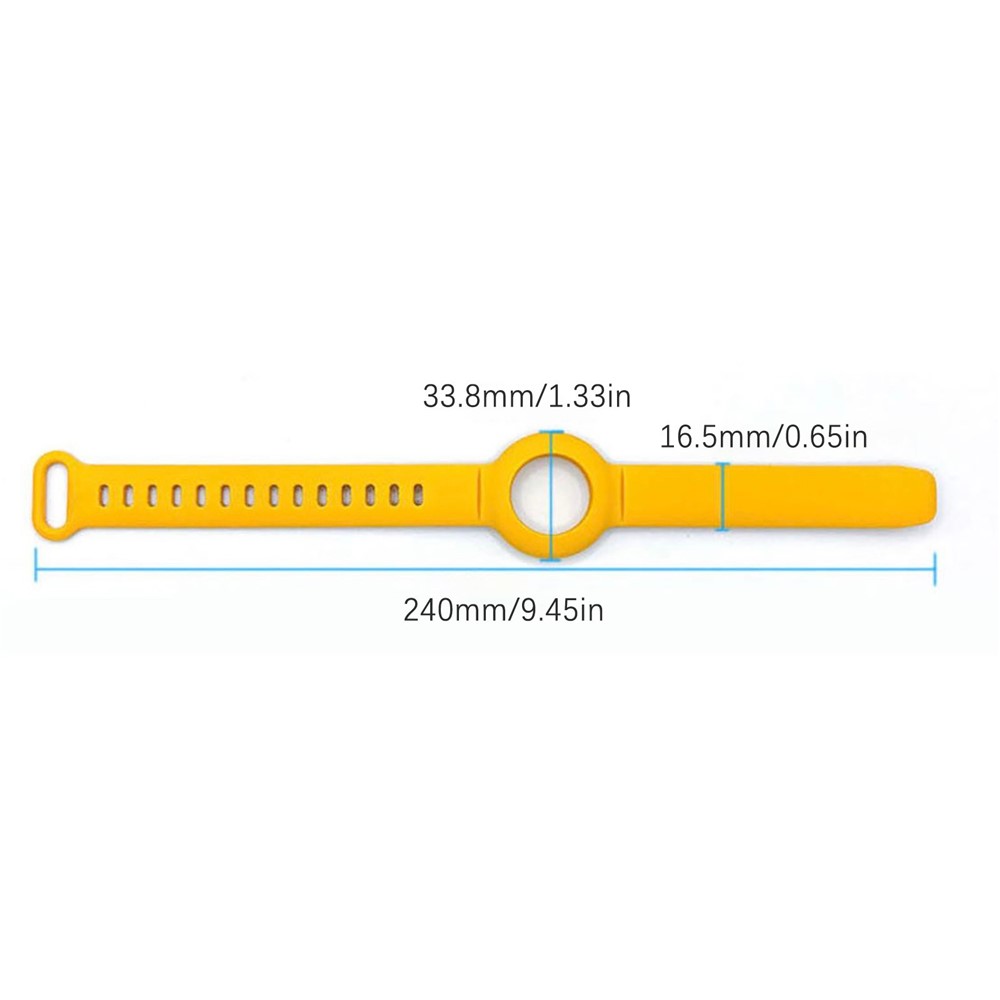 Soft Silicone Wristband Waterproof Protective Case Cover Holder Bracelet for Apple AirTag - White-6