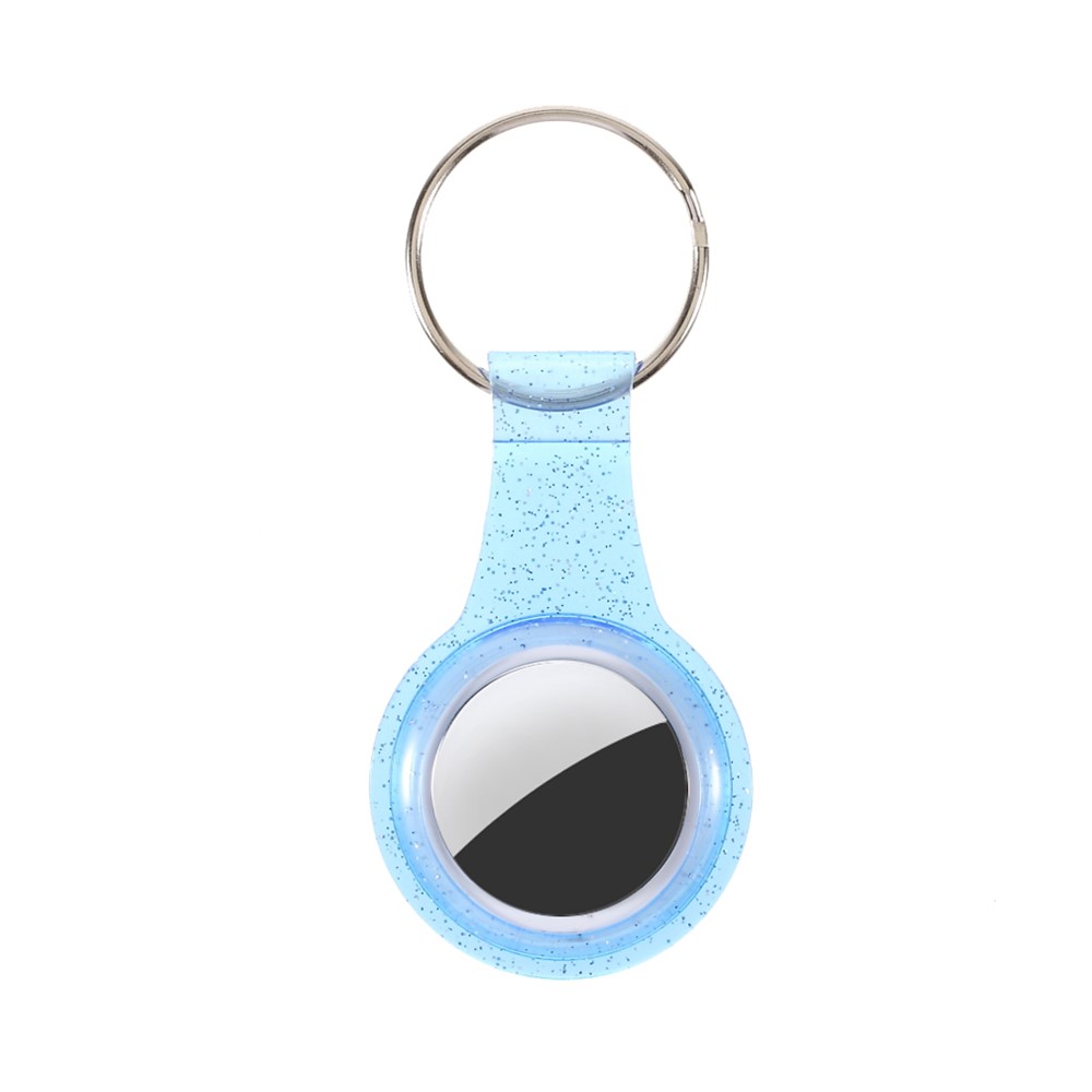 Glitter Powder TPU Protective Cover for Apple AirTag - Sky Blue-1