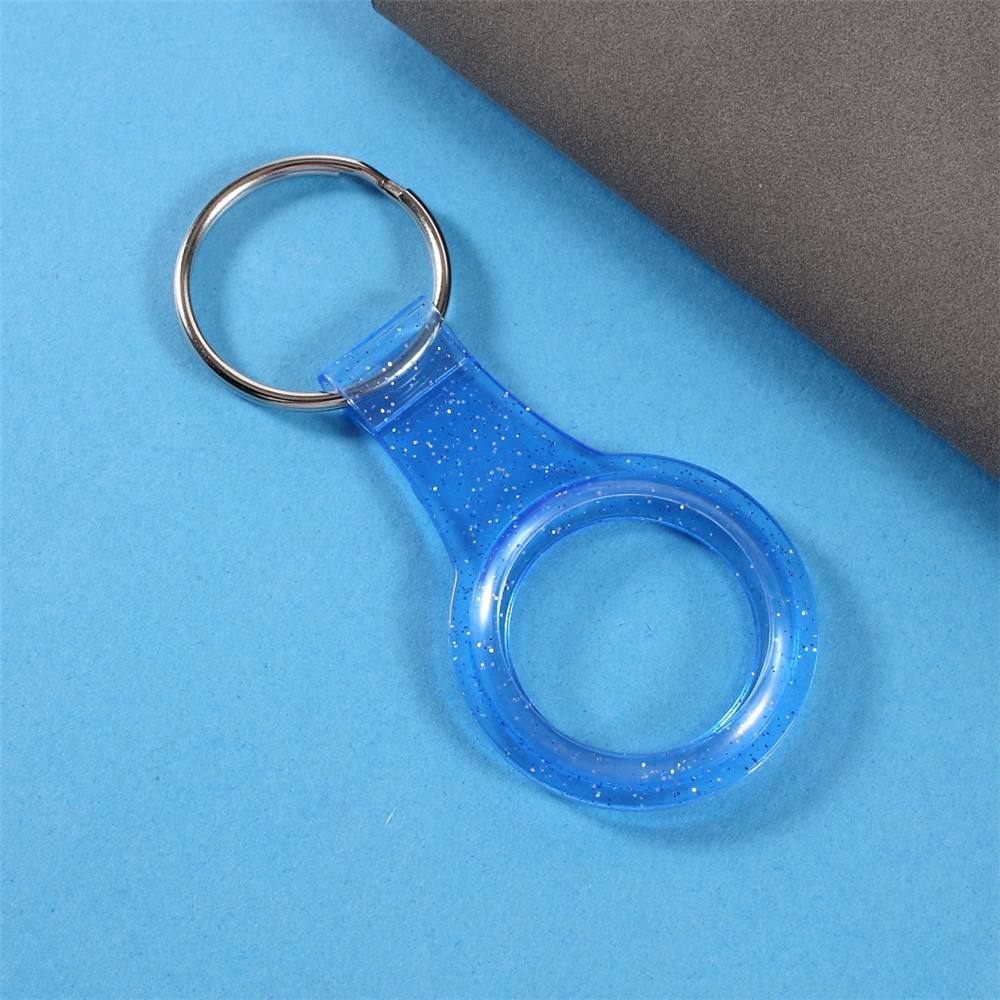 Glitter Powder TPU Protective Cover for Apple AirTag - Sky Blue-3