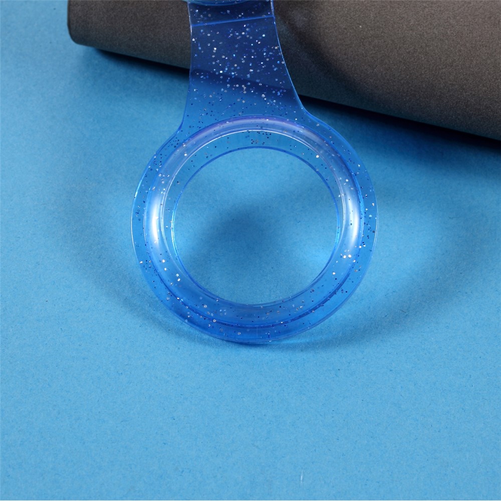 Glitter Powder TPU Protective Cover for Apple AirTag - Sky Blue-4