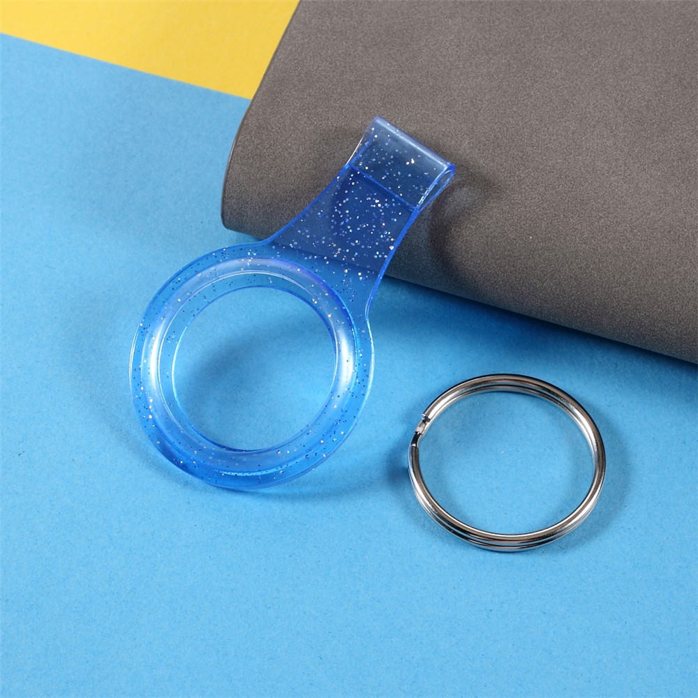 Glitter Powder TPU Protective Cover for Apple AirTag - Sky Blue-6