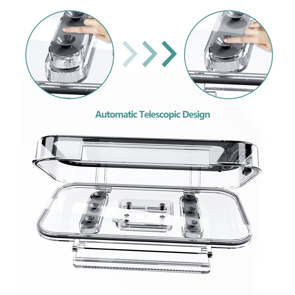 Bathroom Kitchen Anti-Fog Waterproof Mobile Phone Holder Box Wall Mounted Shower Touch Screen Phone Storage Case-9