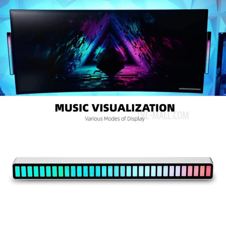 Voice Sound Control RGB Audio Spectrum Indicator Bar for Car Color Voice Control Rhythm Music Atmosphere Light-5