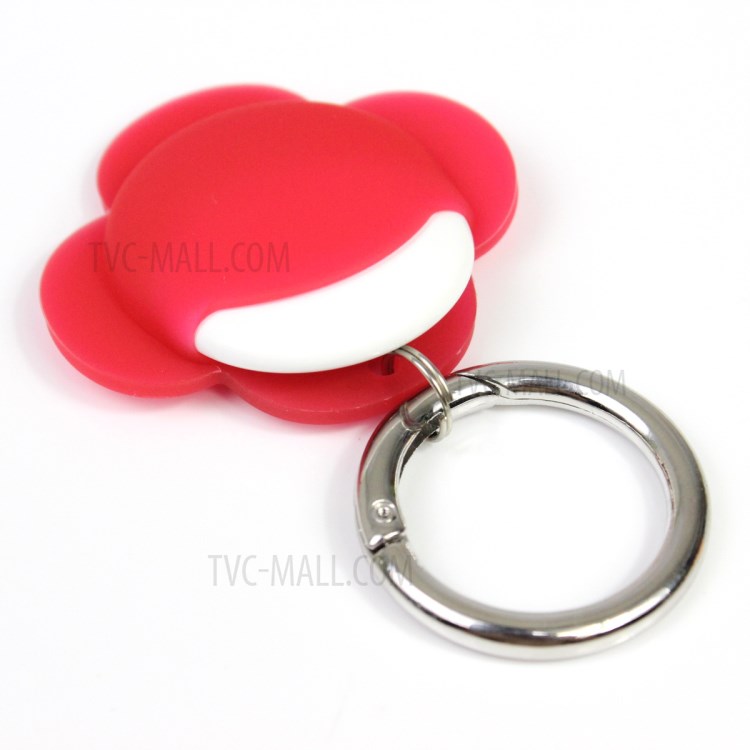 Flower Shape Silicone Case Cover Protector for Apple AirTag Bluetooth Tracker - Red-3