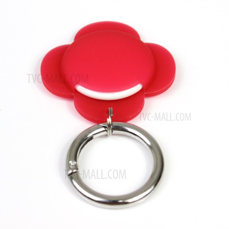 Flower Shape Silicone Case Cover Protector for Apple AirTag Bluetooth Tracker - Red-4