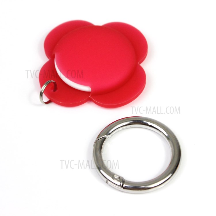 Flower Shape Silicone Case Cover Protector for Apple AirTag Bluetooth Tracker - Red-7