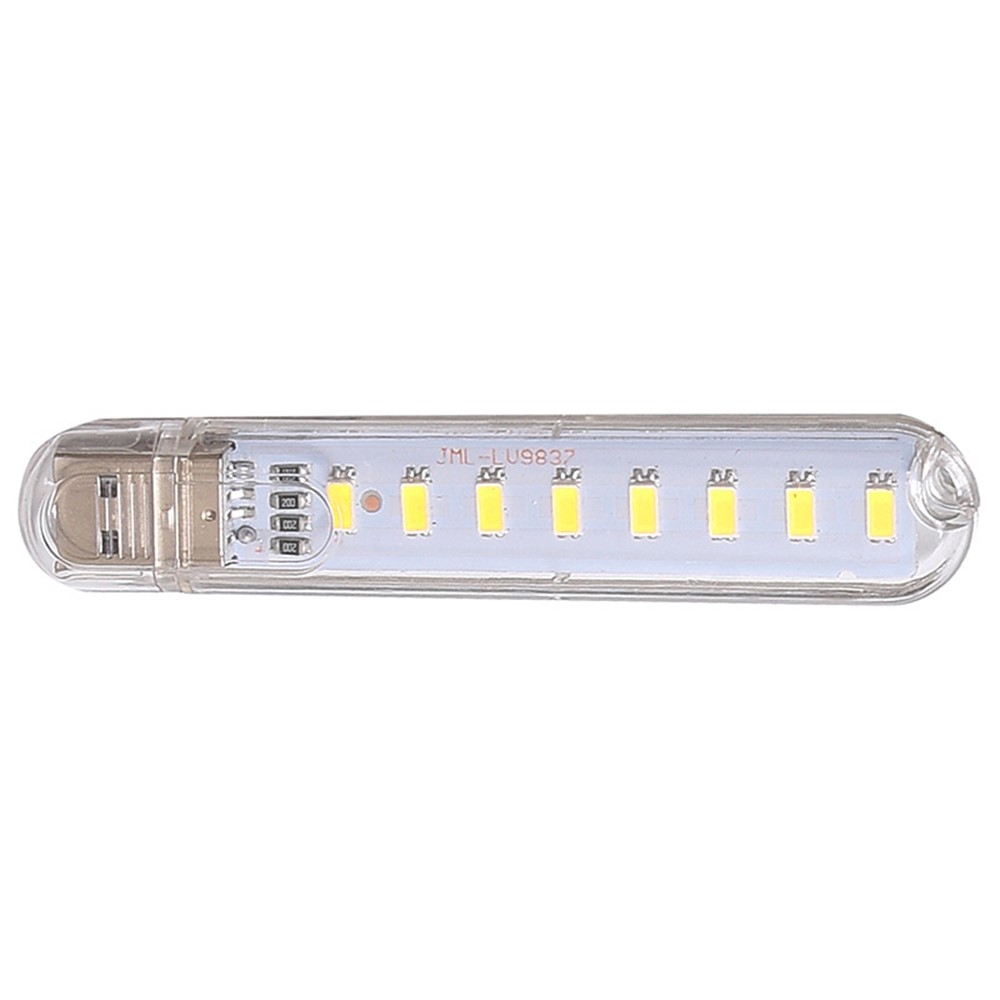BLY-0031 2Pcs 8-Lamp Beads LED Light USB Night Light with Transparent Cover for Bedroom Bedside Corridor-2