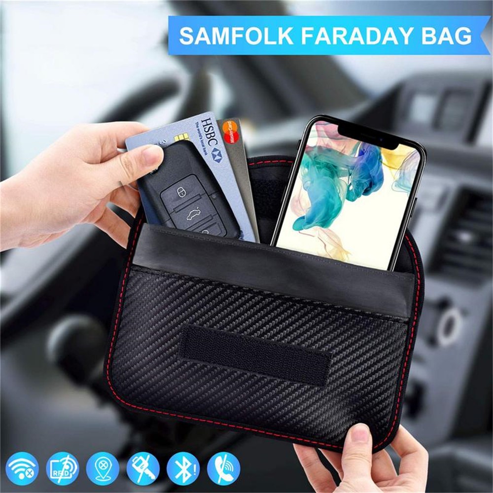 Signal Blocking Cards Bag Cover Signal Blocker Case RFID Anti-theft Pouch for Keyless Car Keys Radiation Protection Cell Phone-7