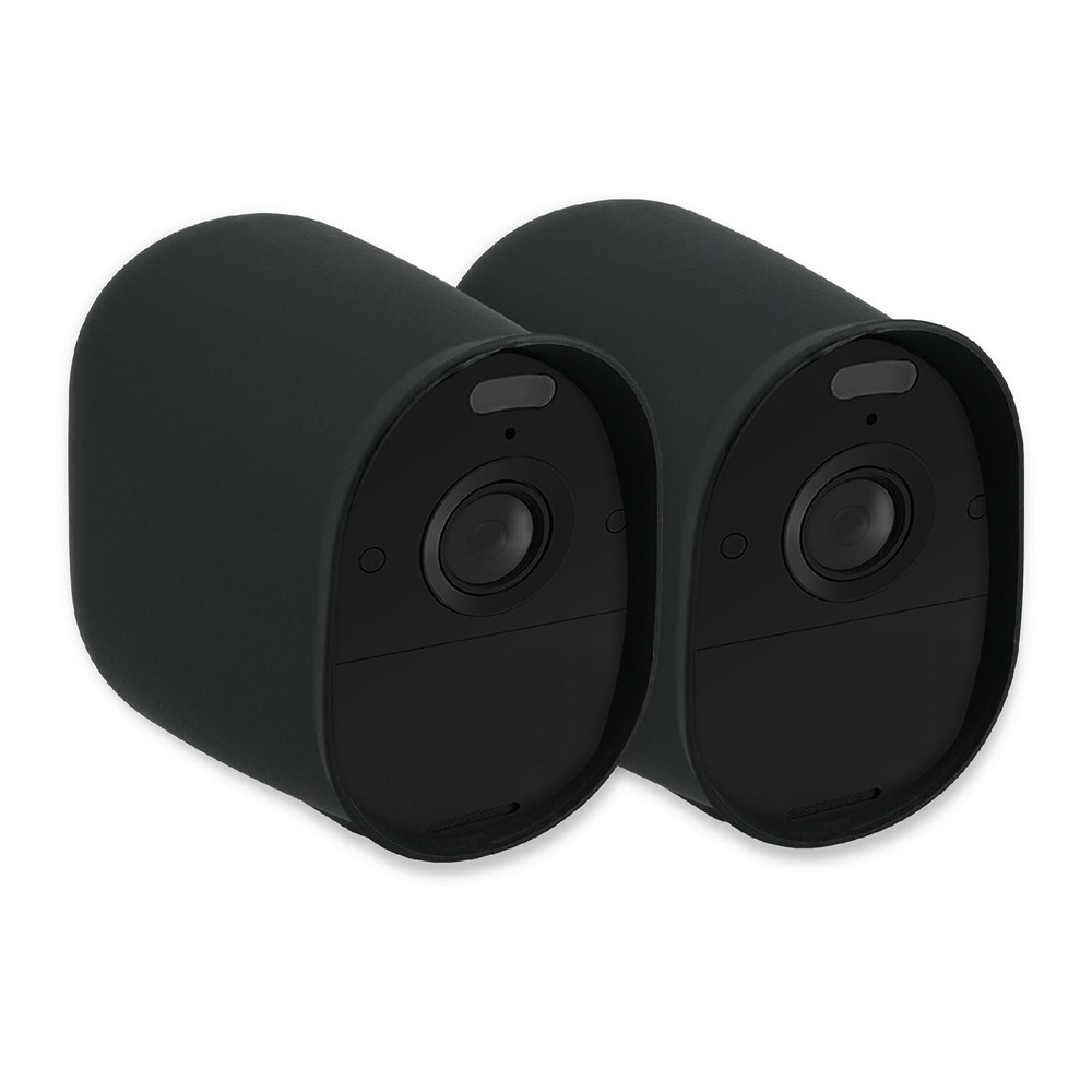 Security Camera Dustproof Skin Case Silicone Protective Cover for Arlo Essential Spotlight - Black-10