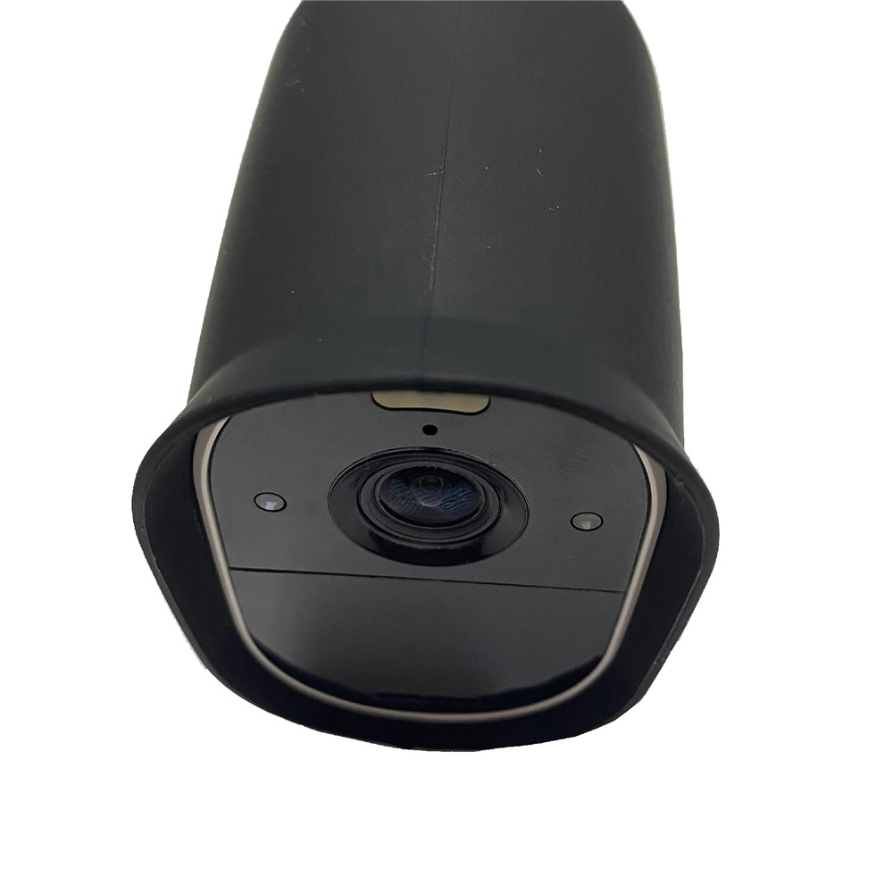 Security Camera Dustproof Skin Case Silicone Protective Cover for Arlo Essential Spotlight - Black-4