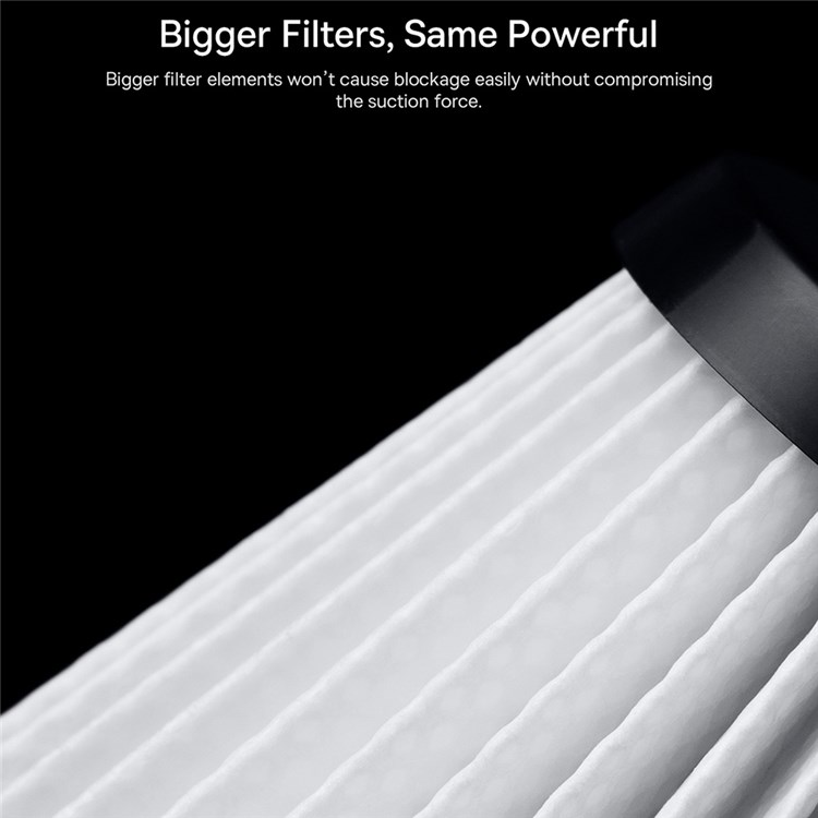 BASEUS 2Pcs Replacement Strainer for BASEUS A7 Cordless Car Vacuum Cleaner Powerful Plastic+HEPA Strainer - Dark Grey-2