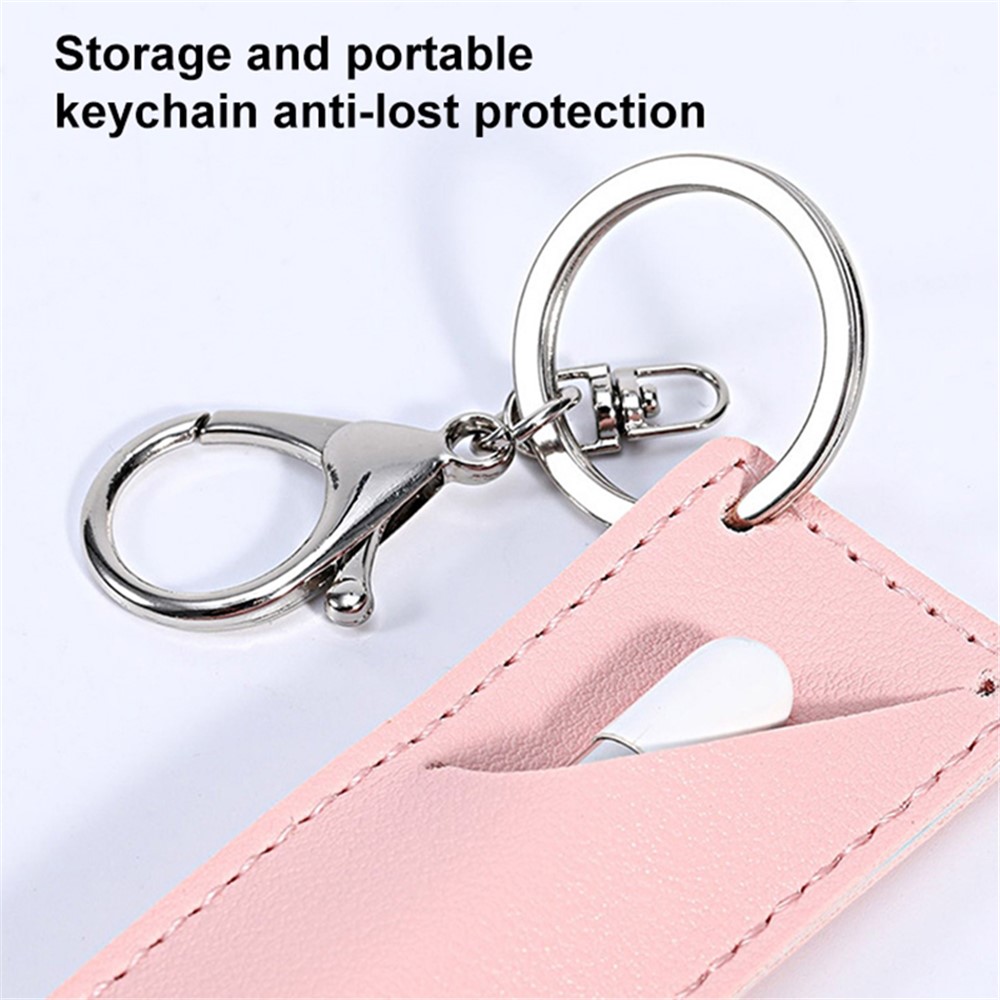 For Apple Pencil (1st/2nd Generation) Stylus Pen PU Leather Protective Cover Drop-proof Pouch - Pink-5