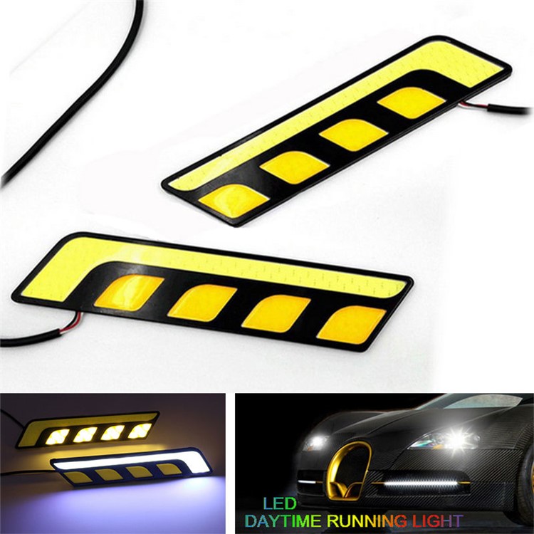2Pcs/Set 12V Waterproof Car COB LED Light DRL Driving Daytime Running Lamp Fog Light-10
