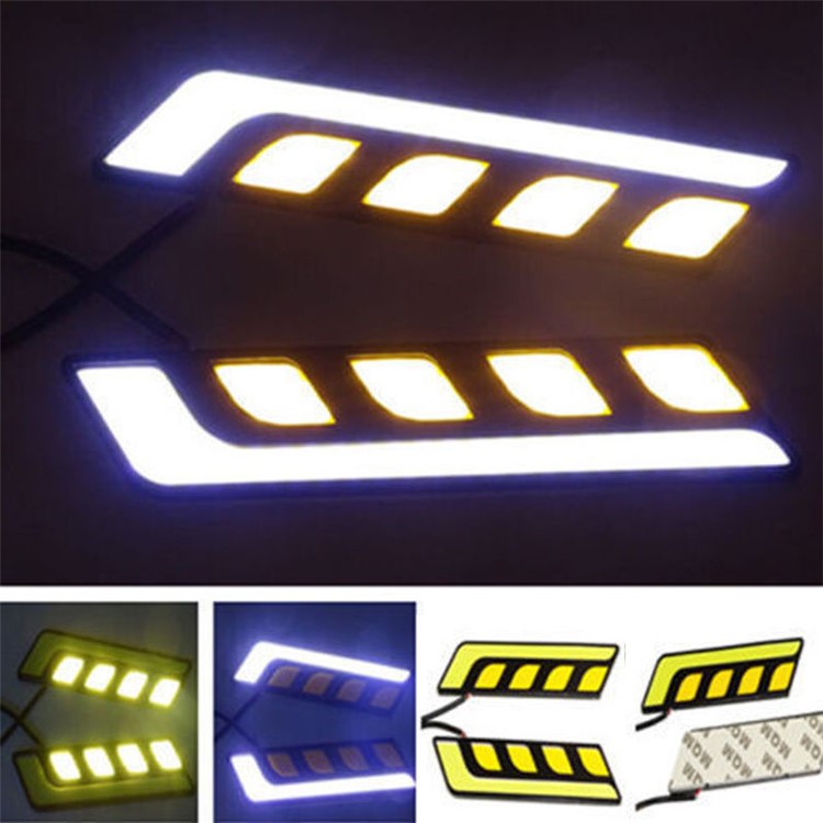 2Pcs/Set 12V Waterproof Car COB LED Light DRL Driving Daytime Running Lamp Fog Light-11