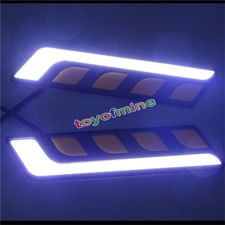 2Pcs/Set 12V Waterproof Car COB LED Light DRL Driving Daytime Running Lamp Fog Light-2
