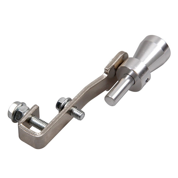 Car Turbo Sound Whistle Car Exhaust Pipe Blow-off Valve Simulator - Silver Color-3