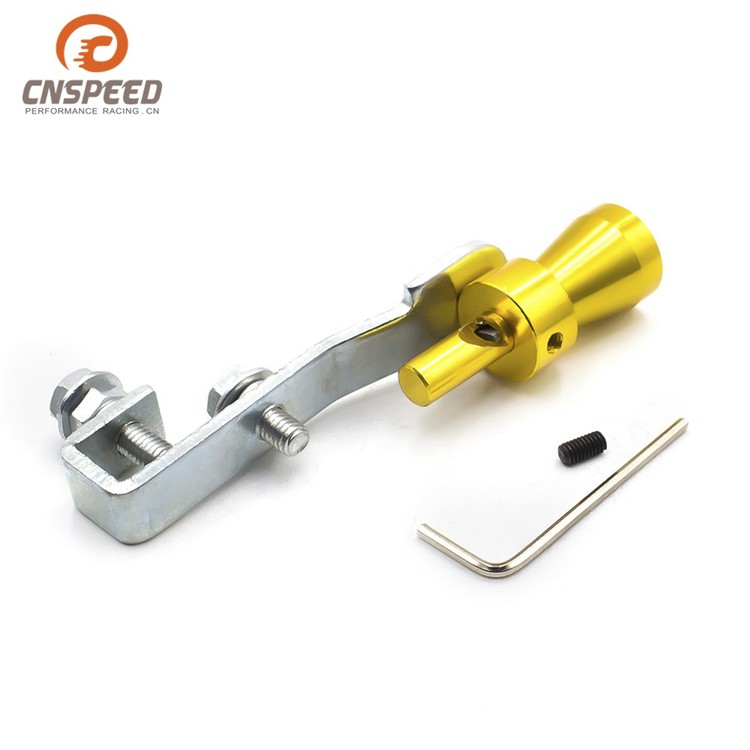 Car Exhaust Pipe Turbo Sound Whistle Blow-off Valve Simulator - Gold Color-1