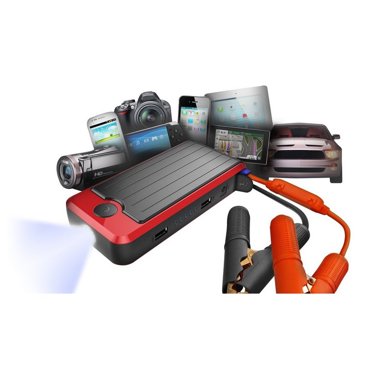 CY-05 12000mAh 12V Emergency Car Jump Starter Engine Booster Power Bank Charger with Flashlight - US Plug-7