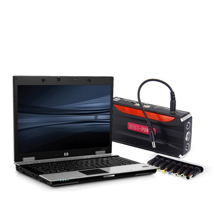 CY-16 12000mAh Emergency Car Jump Starter 4-USB Power Bank with Flashlight Survival Hammer - EU Plug-8