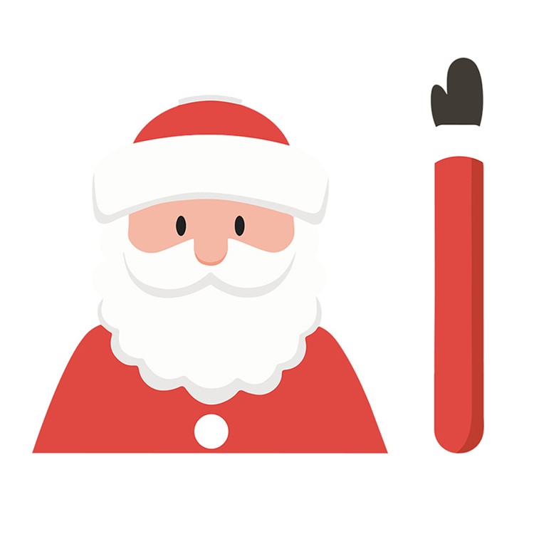 Christmas Rear Windshield Santa Claus Window Decals Car Wiper Decor Sticker Set - Santa Claus 5-1