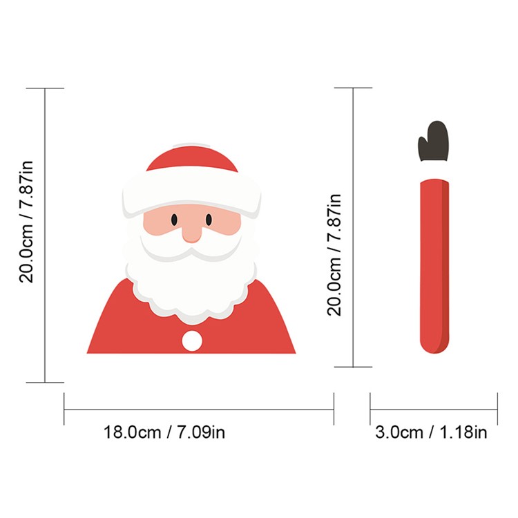 Christmas Rear Windshield Santa Claus Window Decals Car Wiper Decor Sticker Set - Santa Claus 5-3