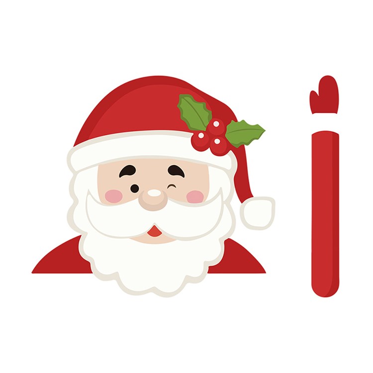 Christmas Rear Windshield Santa Claus Window Decals Car Wiper Decor Sticker Set - Santa Claus 6-1