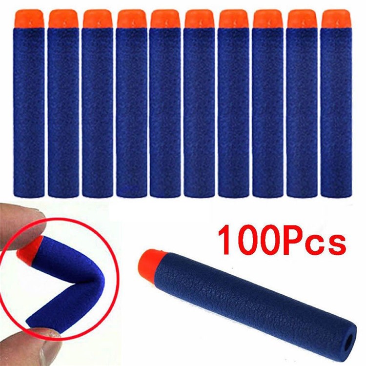 100PCS/Set Blue Refill Bullet Darts for Nerf N-strike Elite Series Blasters Toy Gun-8