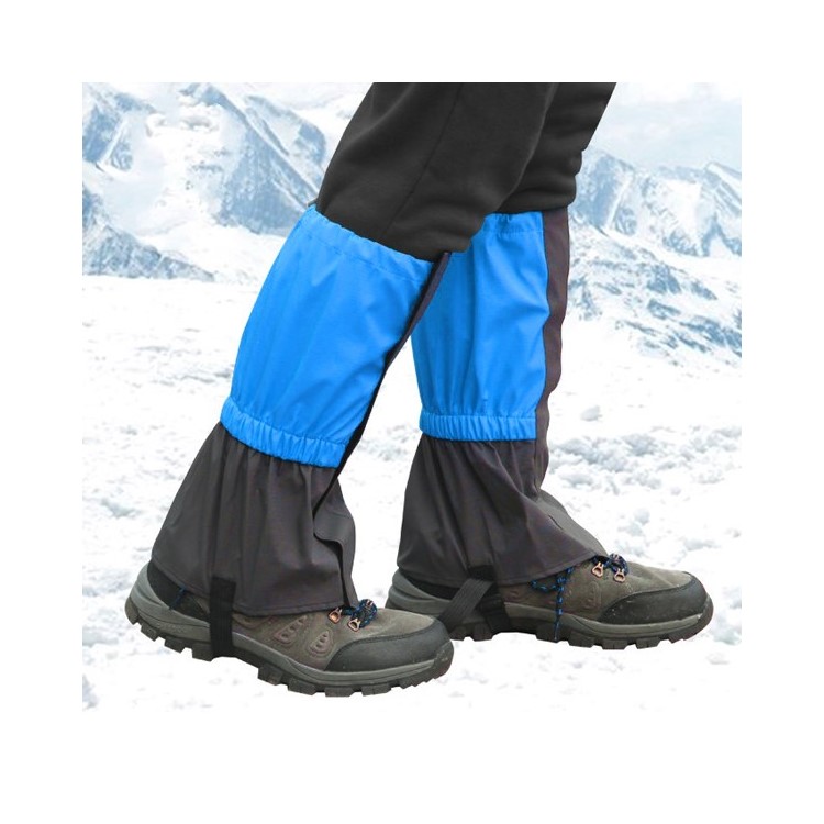 1 Pair Outdoor Gaiters Windproof Water Resistant Leg Protection Cover Wraps Wear - Baby Blue-1