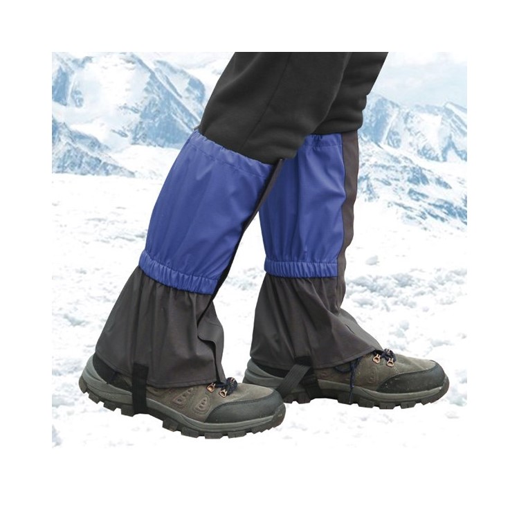 1 Pair Outdoor Gaiters Waterproof Windproof Leg Protection Cover Wraps Wear - Dark Blue-1