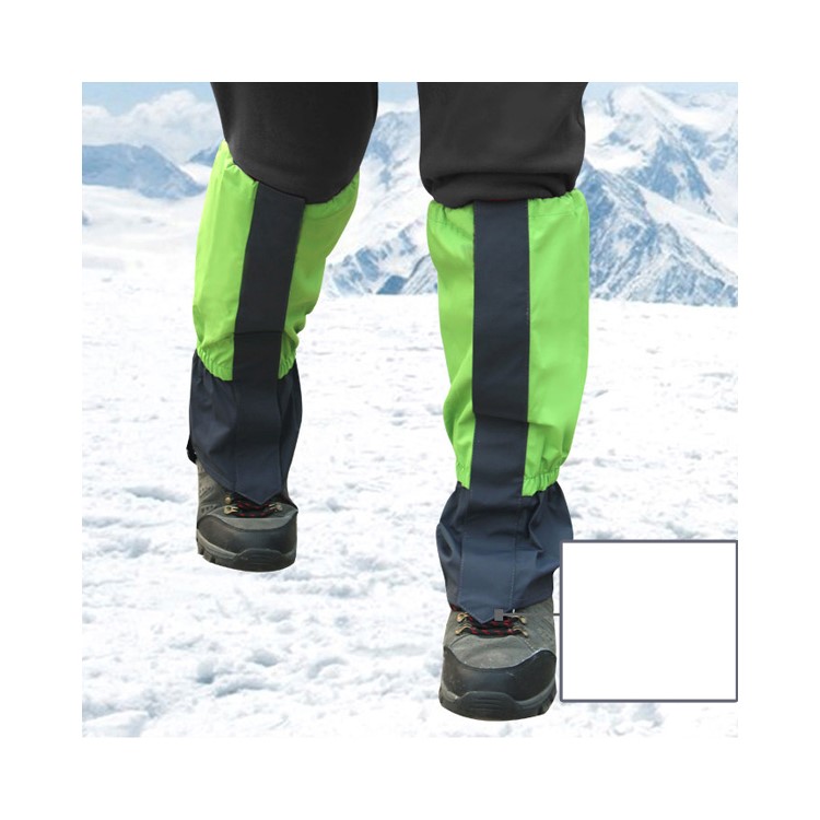 1 Pair Outdoor Lengthened Gaiters Windproof Water Resistant Leg Protection Cover Wraps Wear - Green-1