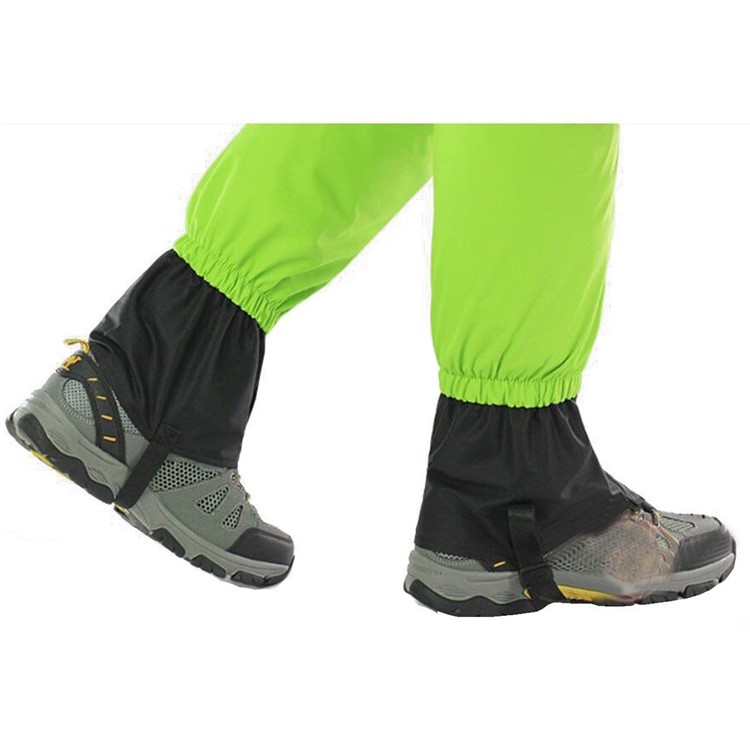 1 Pair Outdoor Lengthened Gaiters Windproof Water Resistant Leg Protection Cover Wraps Wear - Green-7