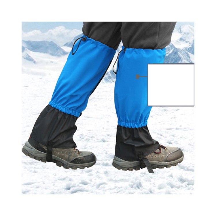 1 Pair Outdoor Lengthened Gaiters Waterproof Windproof Leg Protection Cover Wraps Wear - Baby Blue-1