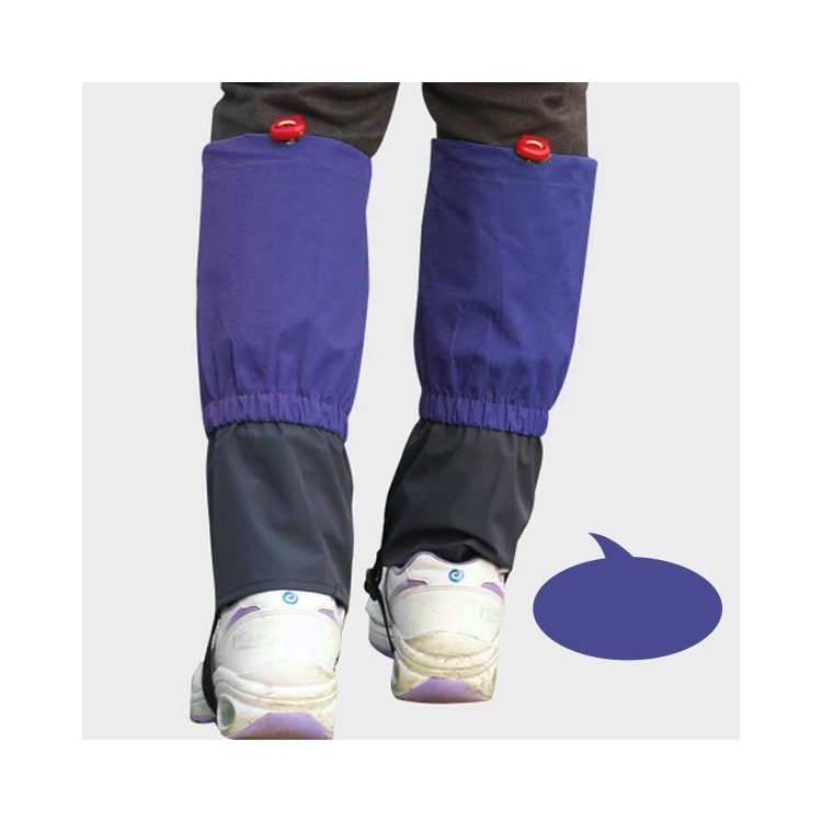 1 Pair Oxford Fabric Water Resistant Windproof Outdoor Gaiters Leg Protection Cover Wraps Wear for Children - Dark Blue-1