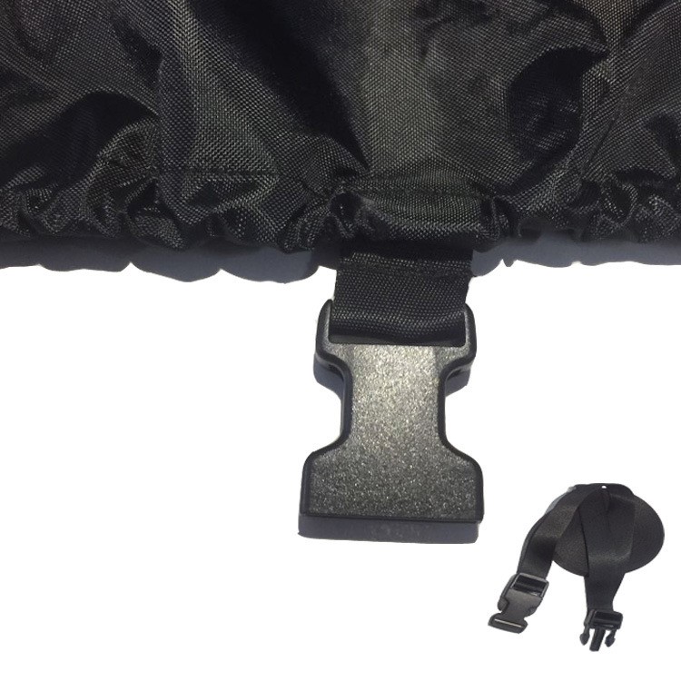 420D Oxford Cloth Waterproof UV Protected Trailerable V-hull Jumbo Boat Speedboat Cover - Size: 14-16ft (530x290cm) / Black-8