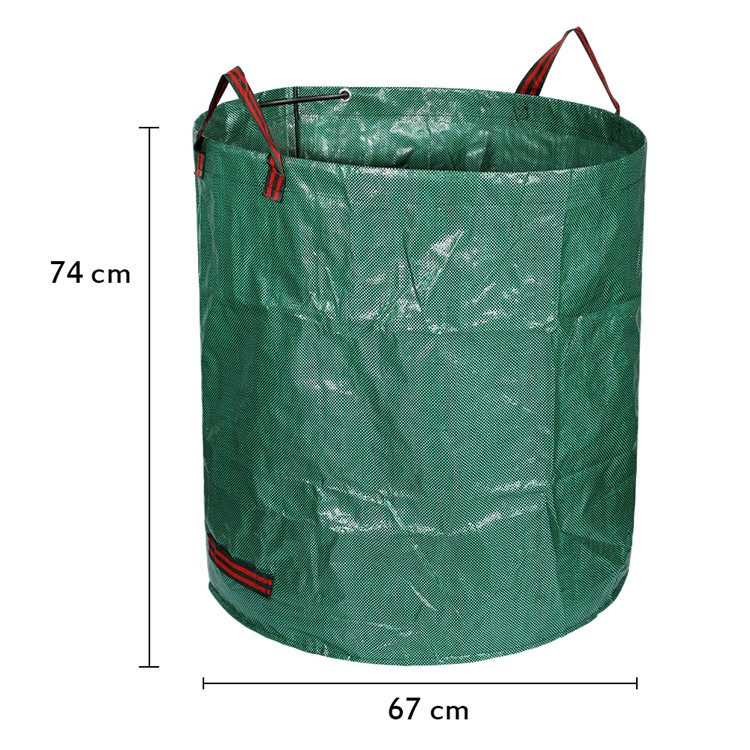 Portable Large Capacity 272L/72 Gallon Trash Can Garden Fallen Leaves Storage Bag-3
