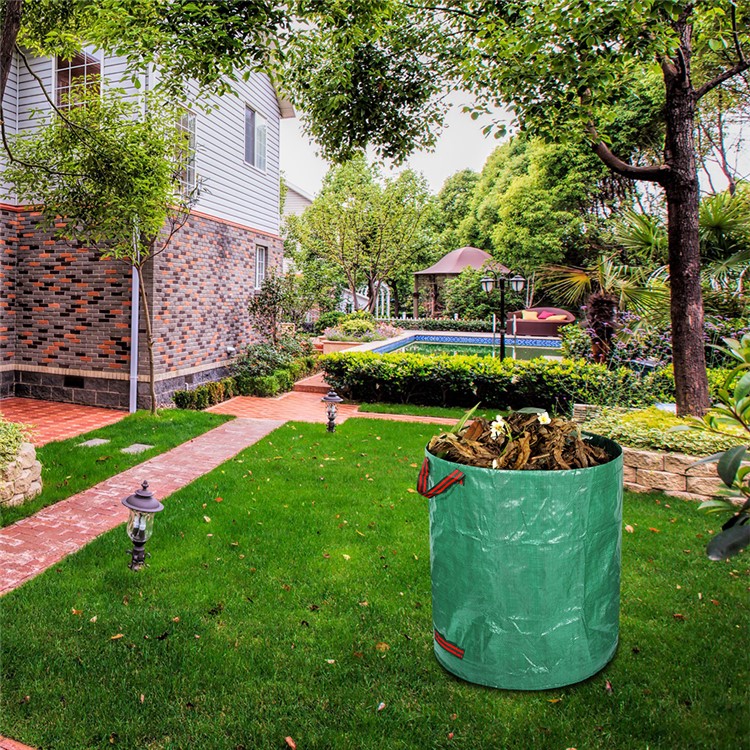 Portable Large Capacity 272L/72 Gallon Trash Can Garden Fallen Leaves Storage Bag-7