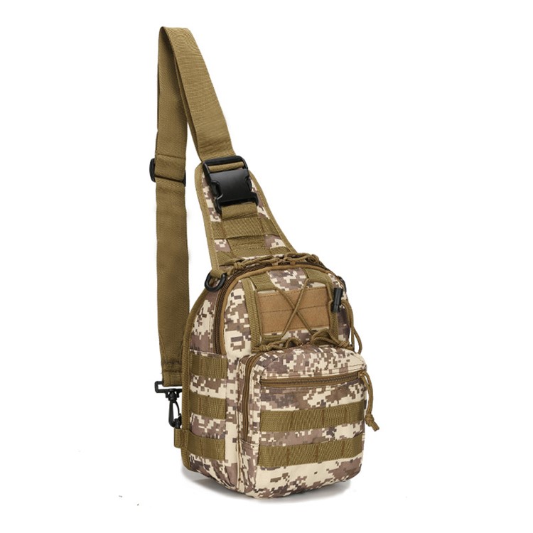 Outdoor Sport Nylon Military Tactical Sling Single Shoulder Bag - Python Texture Black-24