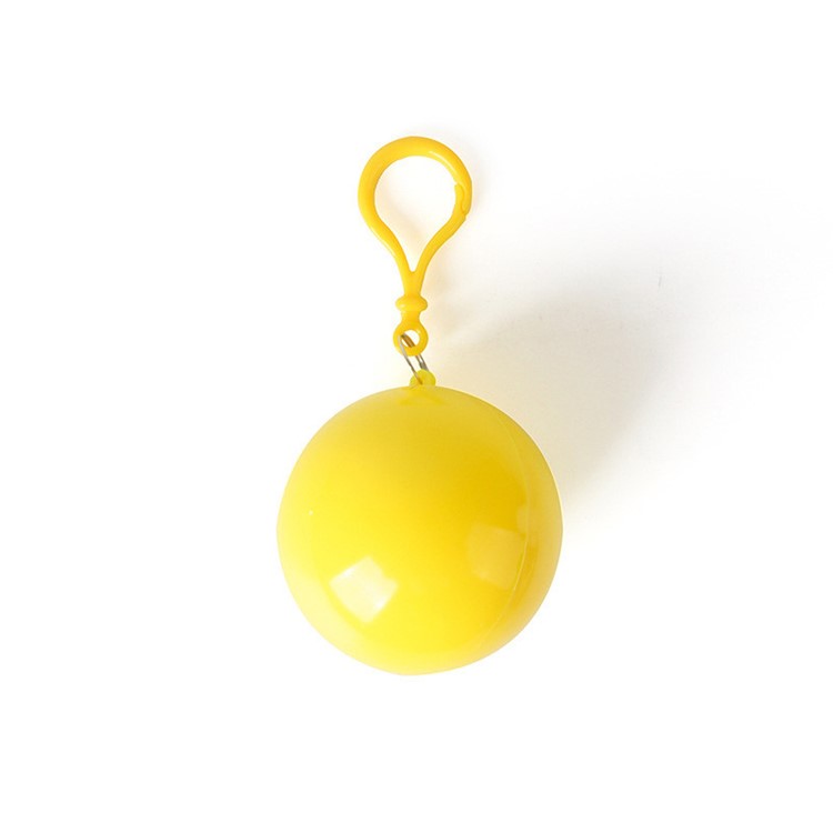 Disposable Emergency Raincoat Portable Hook Poncho Ball for Outdoor Activities - Yellow-1