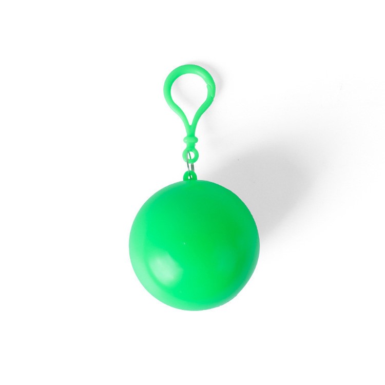 Disposable Emergency Raincoat Portable Hook Poncho Ball for Outdoor Activities - Green-1