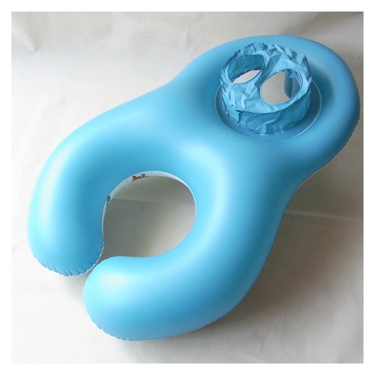 Multi-Functional 3-in-1 Parent and Child PVC Inflatable Swim Ring for Baby and Parent with Sunshade-3