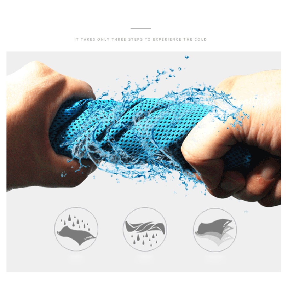 Upgraded Instant Cooling Towel Summer Sports Cold Towel (OPP Upgrade) - Sky Blue-2